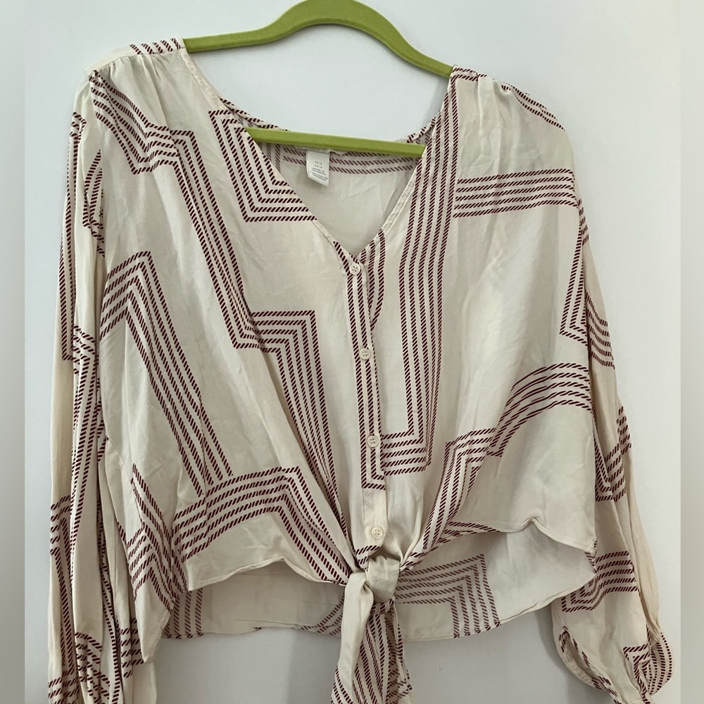 H&M Tie Blouse